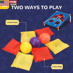 Bean Bags Toss Carnival Games, Cornhole, Outdoor Toys for Kids Ages 4-8, Backyar