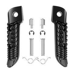 Motorcycle Black Front Foot Pegs Footrests Bracket Set for Suzuki Black#Front #4