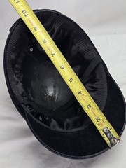 Vintage Equestrian Riding Helmet Hunt Cap Black Velvet English Horse Hat 70s 80s