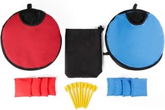 Juego de cornhole portátil y plegable de 5 hoyos con 8 bolsas de frijoles NEW US