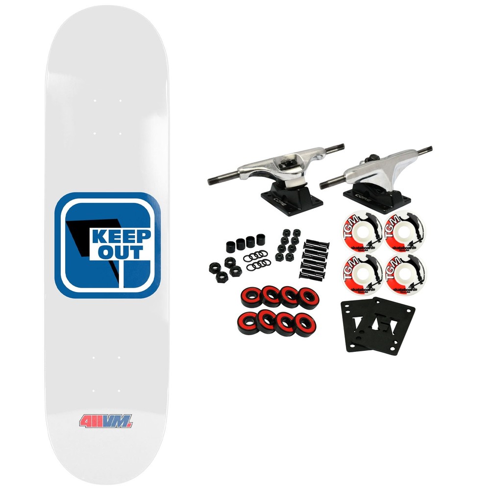 411VM Heritage Skateboard Complete Private Property Icon White 9.0″ x 32.1″
