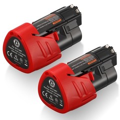 2 Pack 12V 3.0Ah M12 Replacement Battery for Milwaukee Lithium-ion Battery Co…