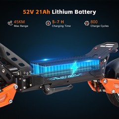 Halo Knight T102 E-Scooter 1200W 21Ah 10″ Electric Scooter Foldable 50km/h USA