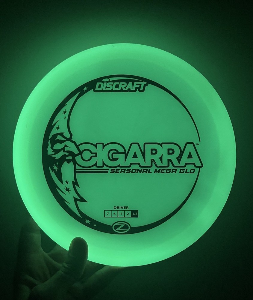 Discraft Z Glo Cigarra 170-172g White w/Green Glow 🌜Moon Man🌛 Uninked