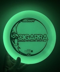 Discraft Z Glo Cigarra 170-172g White w/Green Glow 🌜Moon Man🌛 Uninked