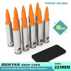 GORTAR 223rem Snap Caps Training Dummy Rounds Practice Safe Silvery & Orange