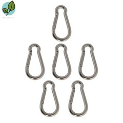 6 Pack Easy To Install 304 Stainless Steel Clips Spring Snap Hook Carabiner