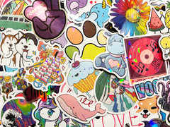 2500 Random Wholesale Shiny Stickers Lot Holographic Pack Reflective Holo Decals