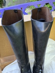 NOS Devon Aire 655 Nouvelle Tall Field Boots Womens Size 8 XW Calf Black Leather