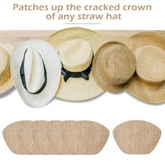6 Pcs Straw Hat Repair Patches Kit Self Adhesive Straw Patches Repair Hat