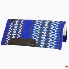 HILASON 32×32 In Western Horse Saddle Wool Blanket Pad Fur Padding Blue