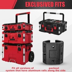 Hand Tool Holder Aluminum Rail Clip for Power Tool Packouts, Rail Mount Adapter