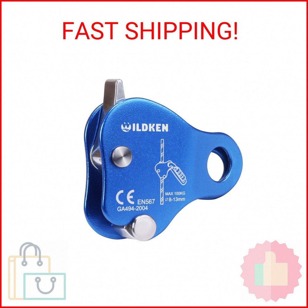 WILDKEN Climbing Ascender Fall Protection Belay Device Climbing Rope Grab for Ro