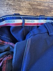 Turnier Riding Britches Unisex Kids Navy Blue Stretch Size 34 Zip & Button