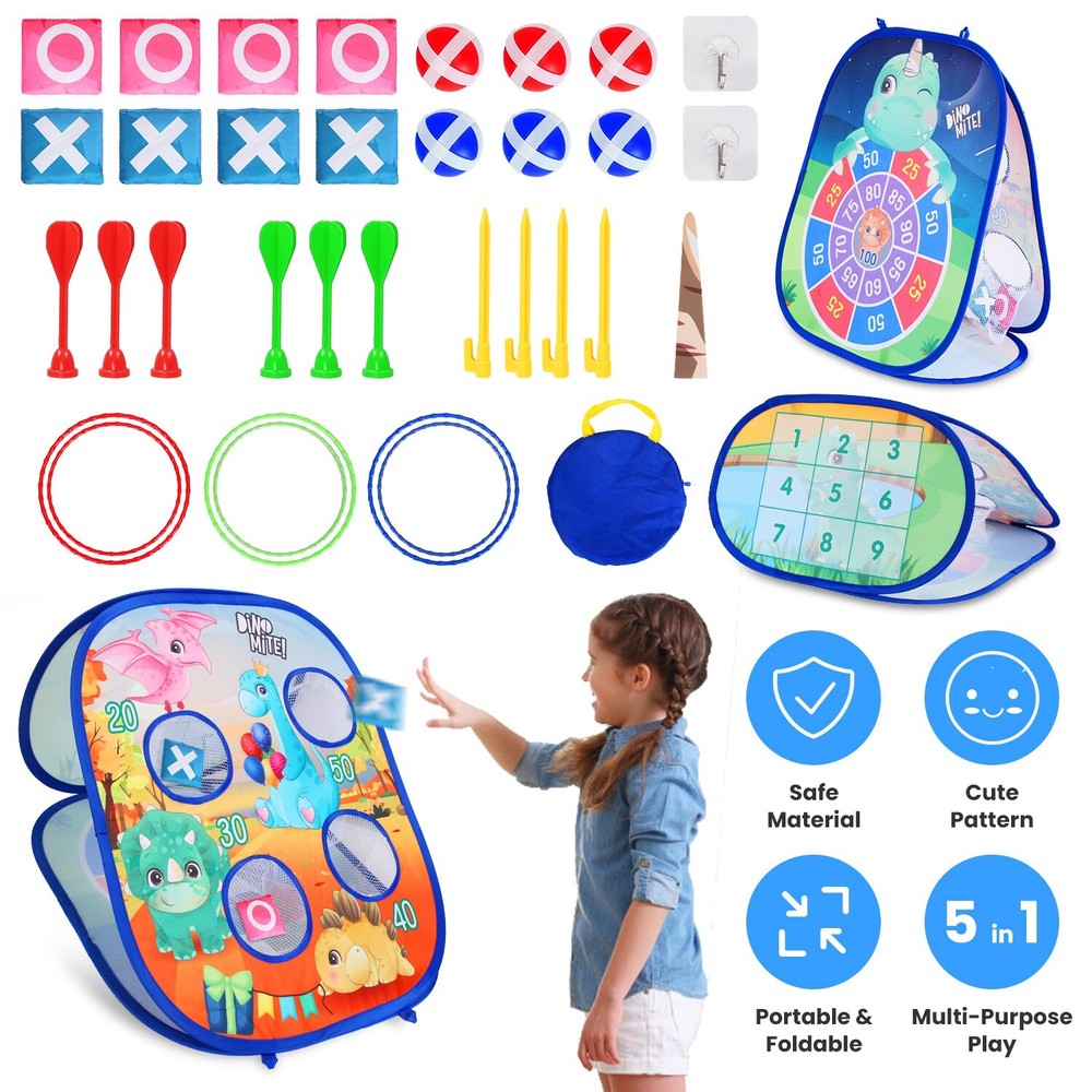 Bean Bag Toss Game Toy Outdoor Toss Game Family Party Supplies for Kids Toddlers