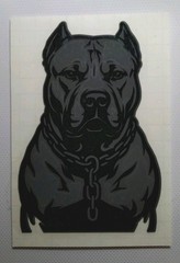 Pitbull BigChainCollar Vinyl Decal Sticker Size 5×3.5in NEW Waterproof 100%vinyl