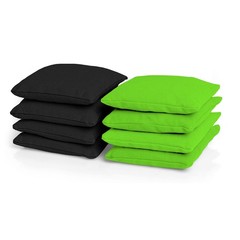 Premium Weather Resistant Duckcloth Cornhole Bags – Lime Green & Black