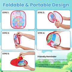 Bean Bag Toss Game Toy Outdoor Toss Game Family Party Supplies for Kids Toddlers