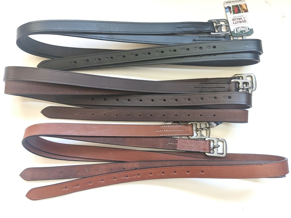 Youth English Leathers – 1″ x 48″ – Choose from Black, Brown or Medium Chestnut