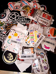 RANDOM FUNNY TOON/BAND/LAPTOP SKATEBOARD GRAPHIC MATTE/GLOSSY STICKER 5-PACK