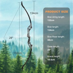Archery Takedown Recurve Bow Hunting Long Bow Alloy Riser for Outdoor Shootin…