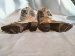 Corral Women’s Heart Peace Angel Boots US 7.5 Heart Wing Embroidery Tan A1976