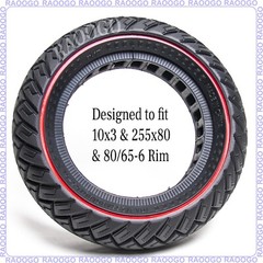 Solid Tire 10×3 or 255×80 fit 80/65-6 10 inch Tire Electric Scooter