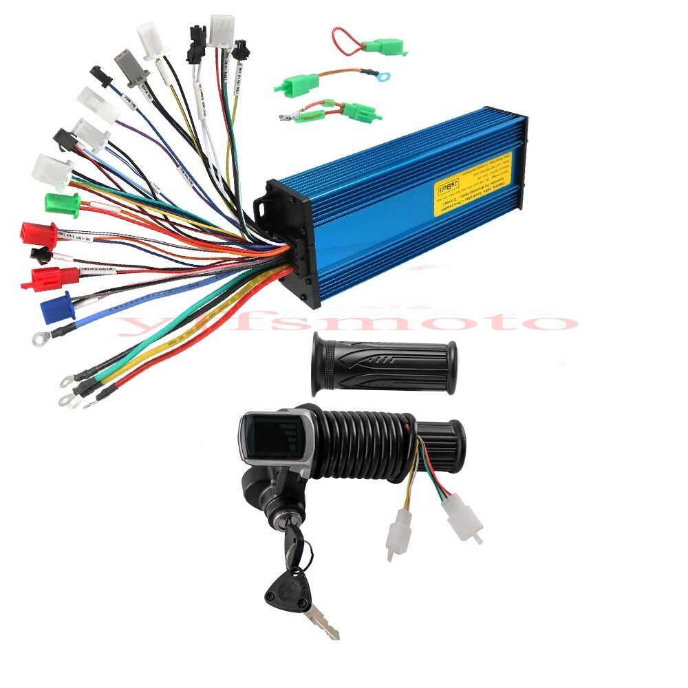 1000W 1800W 48V-84V Brushless Controller LCD Grips for Electric Bike E-bike Golf