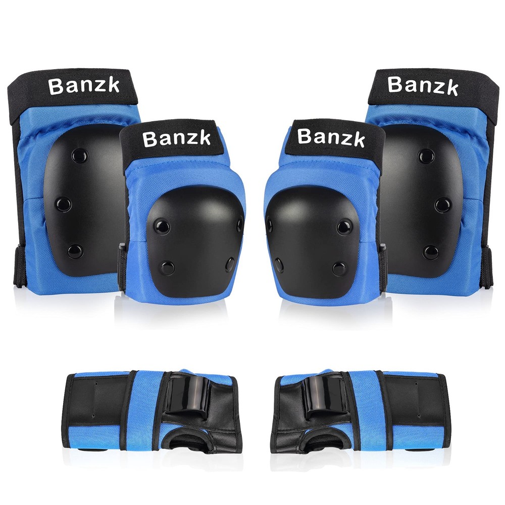 Knee Pads Elbow Pads Wrist Guards for Kids, 6 in 1 Protective Gear for Skateb…