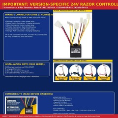 Razor E100 Scooter 24 Volt Controller – with 7 Connectors for Razor E100 and