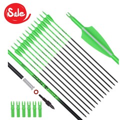 6/12Pcs 28 Inch Carbon Arrows OD 7.8mm SP500 Archery For Compound/Recurve Bow US