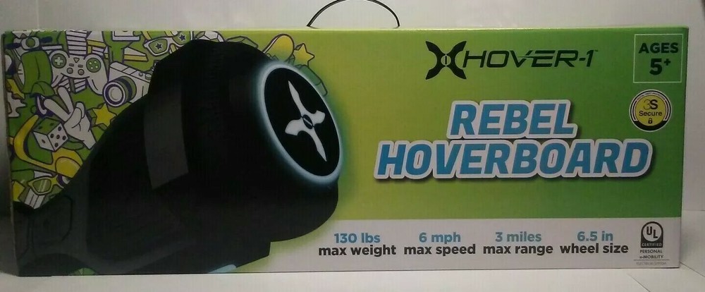 Hover-1 Rebel 6.5″ Wheels 6-MPH Speed LED Electric Scooter Black