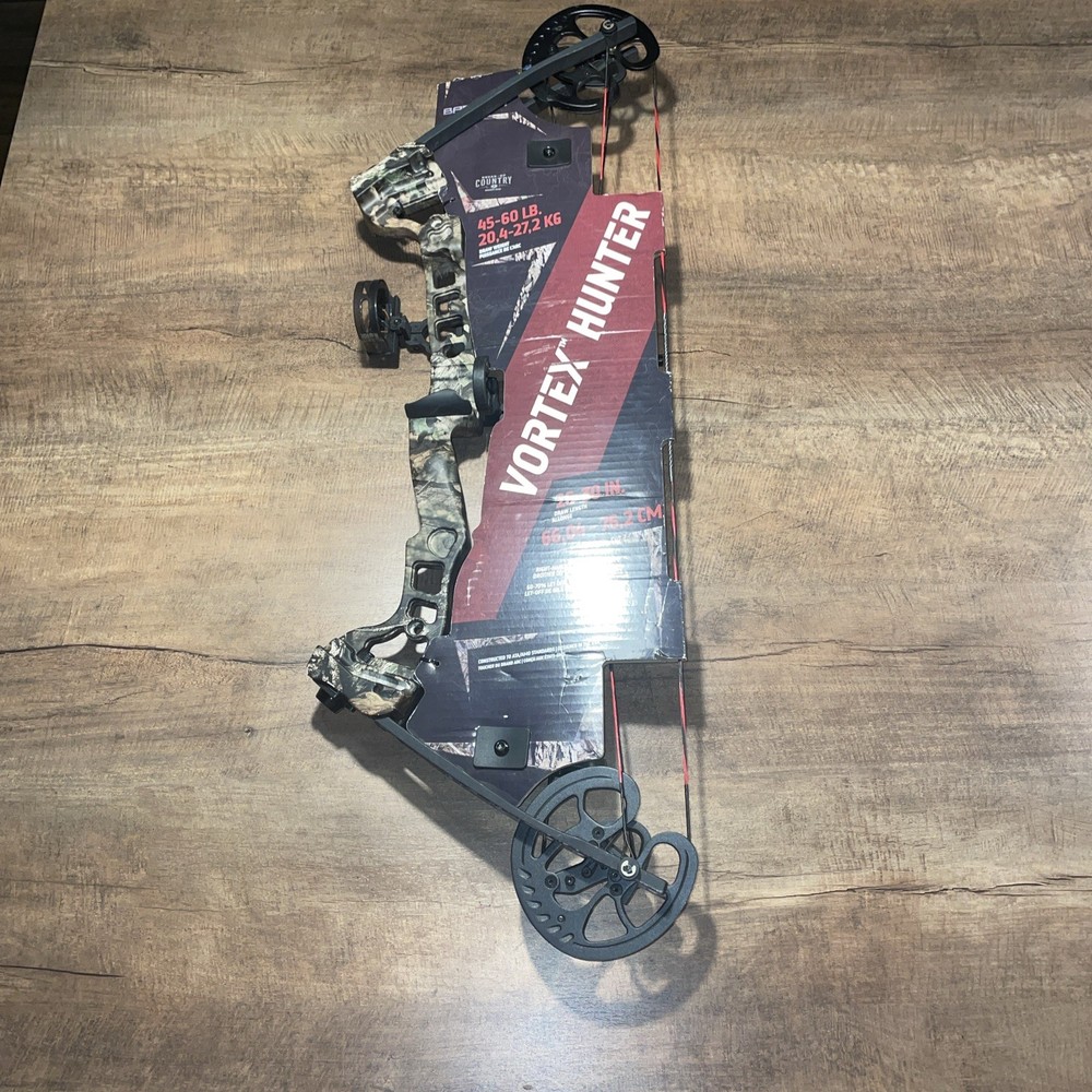 New Barnett Mossy Oak Vortex Hunter G3 2027MO 45-60lbs Draw, 325 FPS.