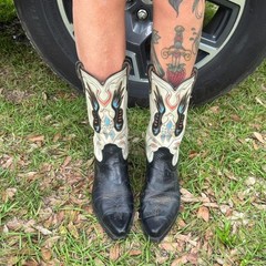 Rare vintage 1950s 1960s Acme Western Cowboy Boots Thunderbird 9.5 D Made in USA