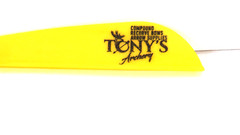 Tonys 3» Archery Vanes All New Super Wave Vane Yellow 50PK TNYSWVY3343H