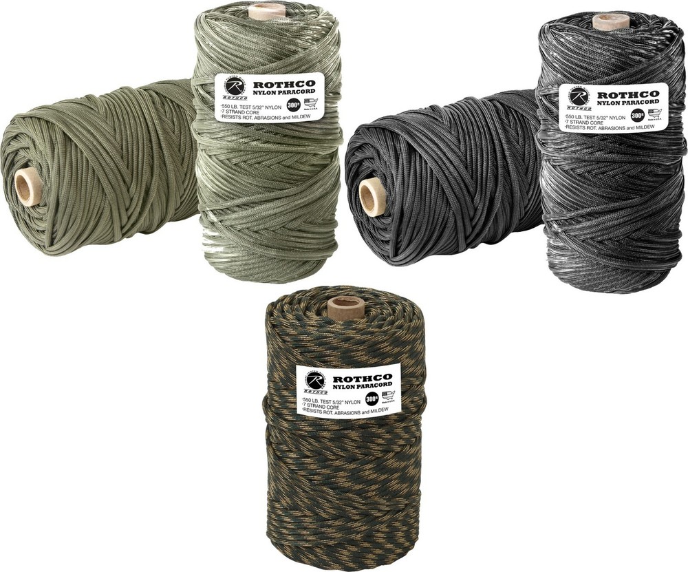 550LB Type III Military 100% Nylon Paracord Cord Rope 300 Feet Tube