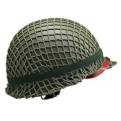 LUCKYYAN Perfect WW2 US Army M1 Green Helmet Replica with One Size,