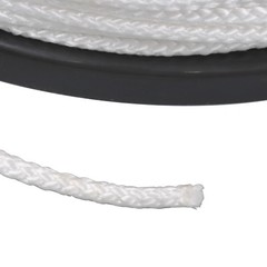 1/8 Inch Hollow Braid Polypro Rope 1000FT 350 Pounds Tensile Strength White