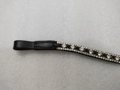 Designer Clear Crystal Stylish Browband Leather For Horse Bridle .
