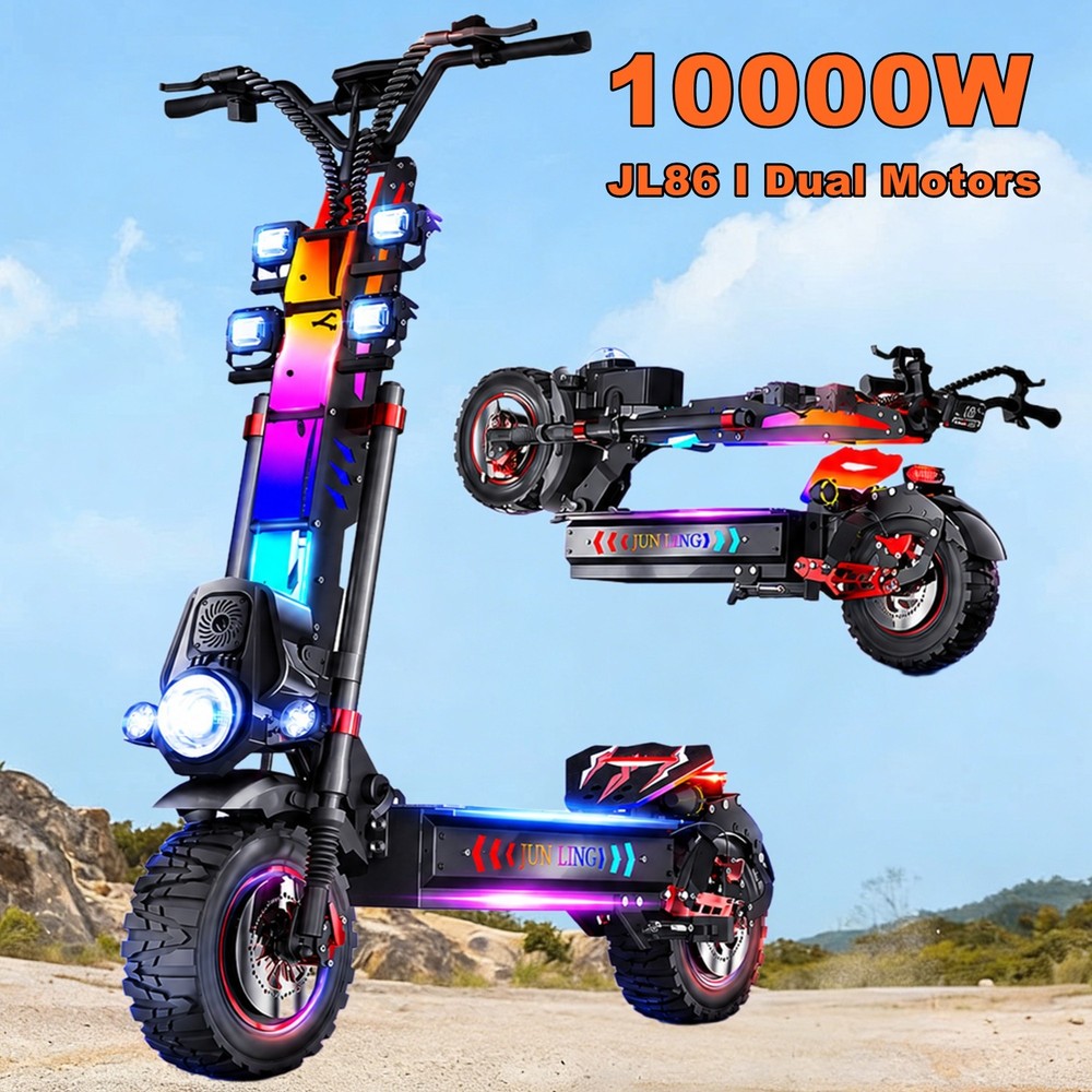 ZIPPYGO JL86 Pro 10000W Electric Scooter for Adult 55MPH Dual Motor Audio Player