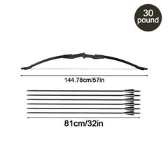 Archery 57″ 20-40LBS Takedown Bow Left & Right Handed Recurve Bow and Arrows Set