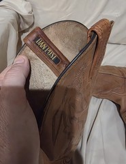 Vintage Dan Post Marlboro Men’s Cowboy Boots Brown Leather Western Size 8.5 D