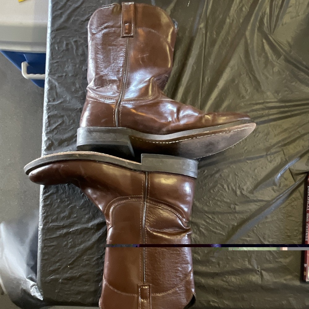 Laredo Men’s Brown Leather Western Equestrian Boots 8.5 D MPN 28-7925