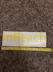 In Reach Garmin Yellow Sticker Approx 7”