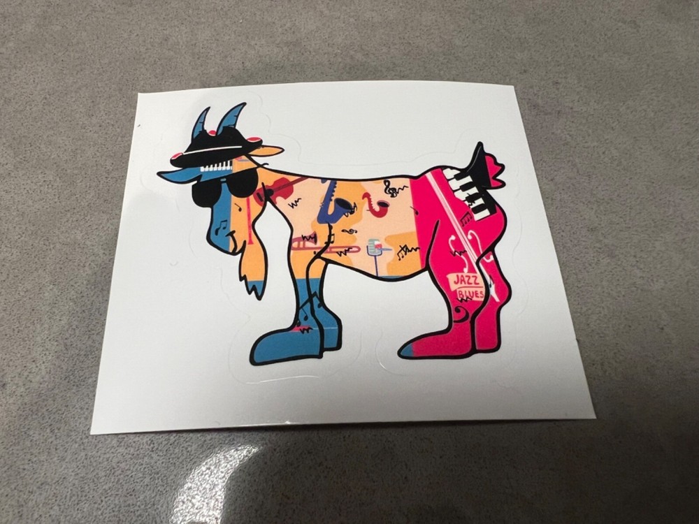 GOAT USA Jazzy Goat Sticker. Single Sticker. Brand New.