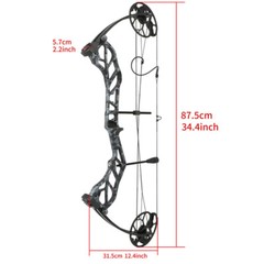 Compound Bow 19-70lbs Adjustable Adult Aluminum Cam 320fps Archery Bow Hunting