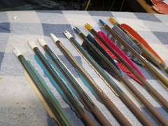 Mixed Lot of 9 Older Used Aluminum Arrows 31 to 31.25 Inches