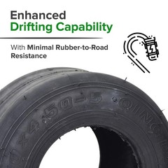 10×4.50-5 Tubeless Slick Pneumatic Tire for Drift Trike and Go-Kart Parts (Qind)