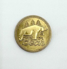 Bear Archery Bow Medallion Brass