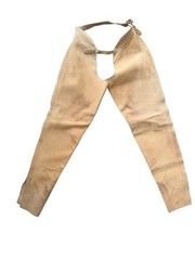 Women’s Brown Leather Western Riding Chaps 29-34 Waist 42” Long Thick